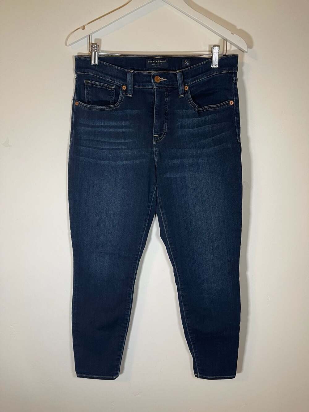 Lucky Brand Mid Rise Super Skinny Ava Jeans Dark Wash 12/31